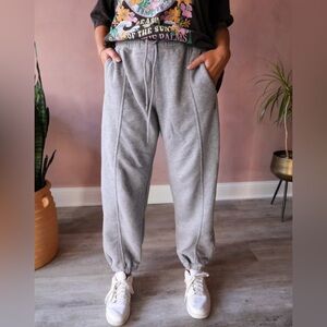 Free people NWT gray sprint to the finish pant